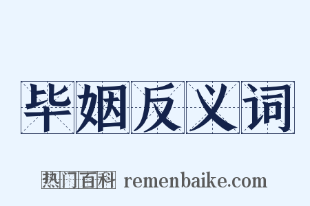 毕姻反义词是什么意思的图片